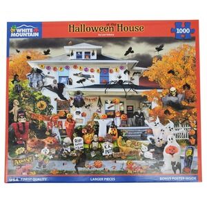 White Mountain At The Halloween House 1000 Piece Puzzle 1706 24inx30in Pre-Owned